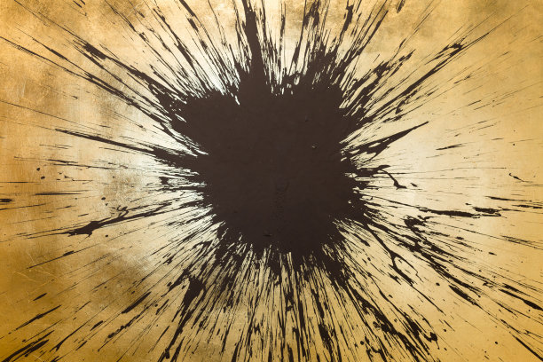 抽象绘画艺术:黑色和金色背景中的着色或素描图片下载