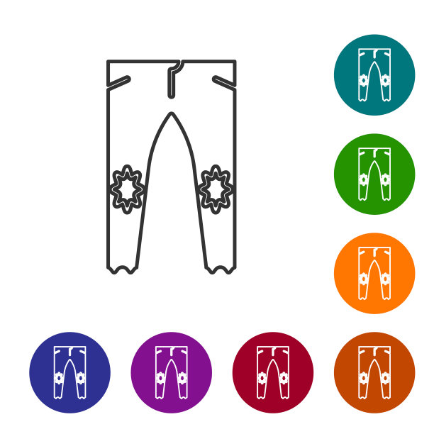 灰色线条裤子图标孤立在白色背景图片下载
