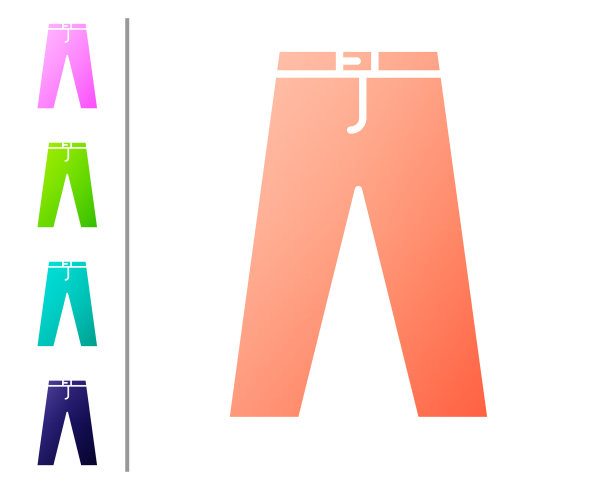 珊瑚裤子图标孤立在白色背景设置图片下载