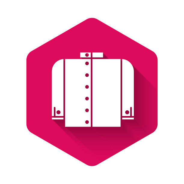 白色t恤图标孤立与长阴影粉红色图片下载