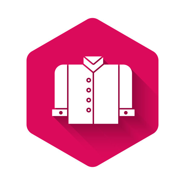 白色t恤图标孤立与长阴影粉红色图片下载