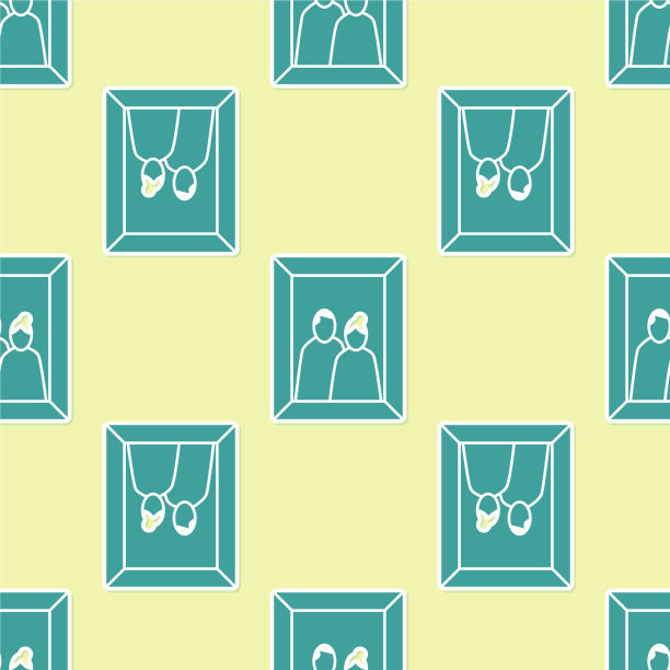 绿色相框上的表格图标隔离图片下载