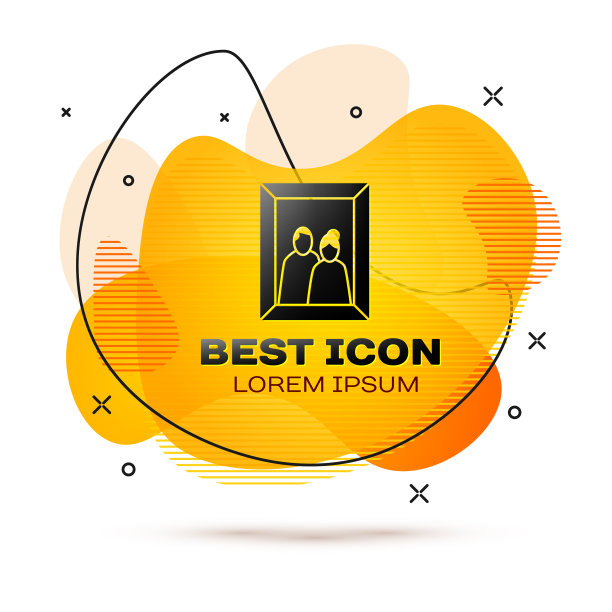 黑色相框上的表图标隔离上图片下载