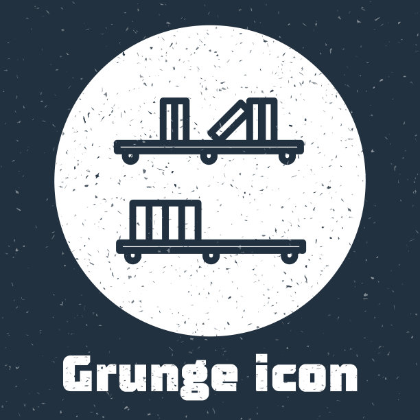 垃圾线书架与书籍图标隔离图片下载