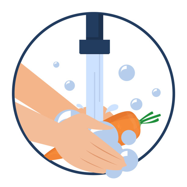 用手清洗胡萝卜分离病媒图片下载