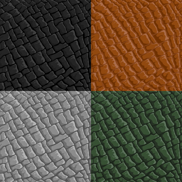 一套无缝模式-石头瓷砖或大象皮。图片下载