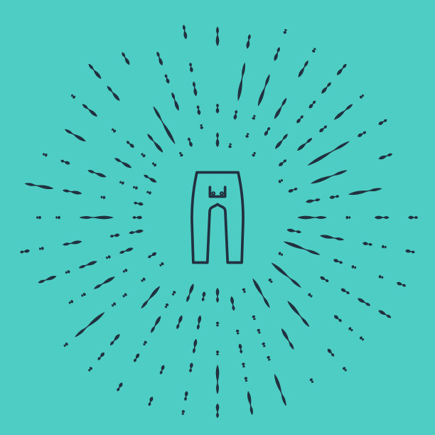 黑色线条裤子图标隔离在绿色图片下载