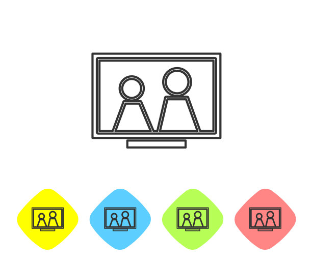 灰线相框上的表图标隔离上图片下载