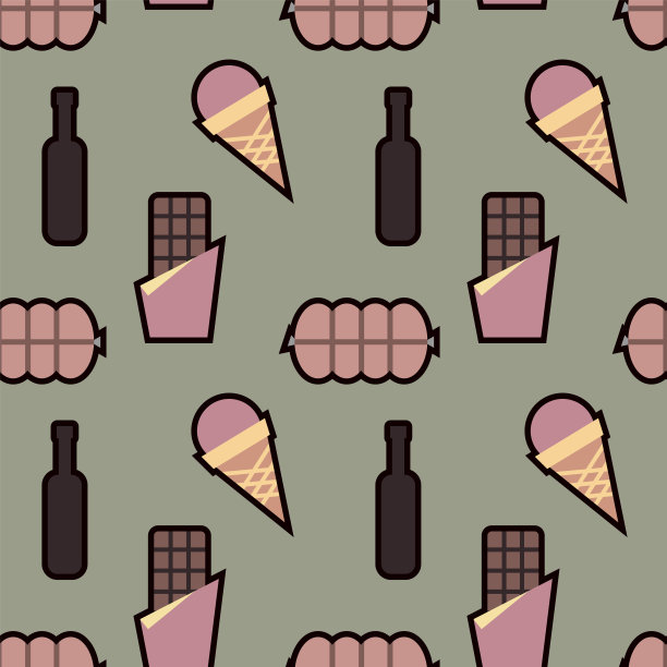 杂货无缝模式素材图片