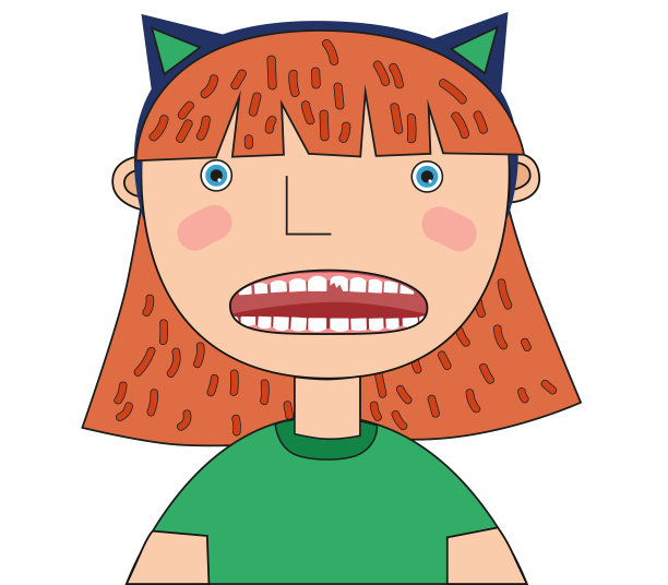 门牙断了的女孩图片下载