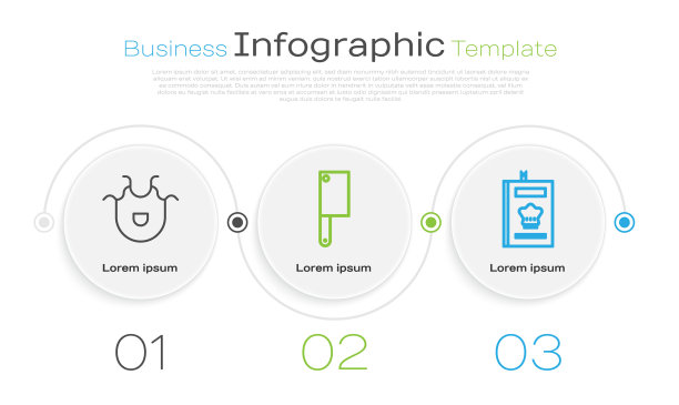 摆线厨房围裙、剁肉刀和烹饪书图片下载