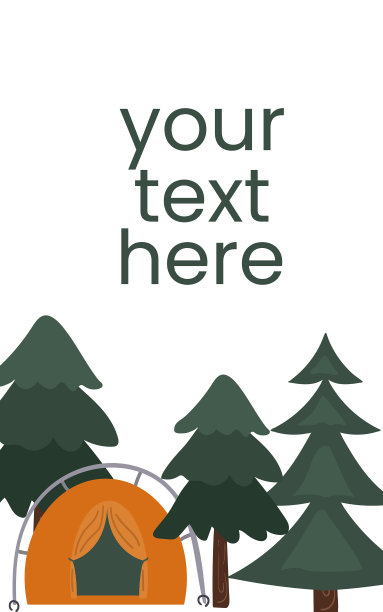 露营背景与帐篷在森林。水平假期横幅。户外周末概念游戏，广告。平面矢量背景与复制空间图片下载
