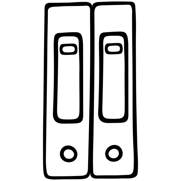 用于存储文档的文件夹。工作文件登记官。用于存档的办公文具。矢量插图涂鸦风格。轮廓在一个孤立的白色背景。草图。图片下载