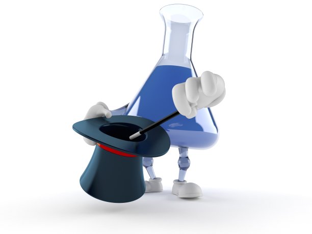 化学瓶字符与魔术帽图片下载