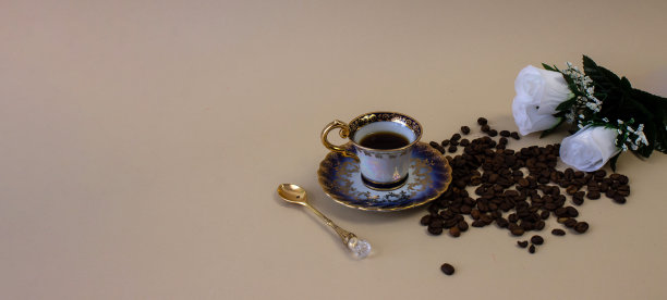 美丽的构图在复古风格与一杯咖啡图片下载