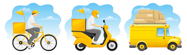 派递服务设计套装图片下载