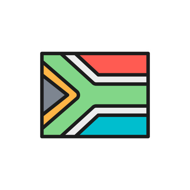 旗帜南非平色线图标图片下载