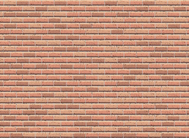 砖墙无缝图案。粉彩砖纹理逼真。无尽的向量的背景。图片下载