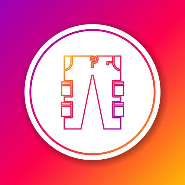 颜色线工装裤图标隔离颜色图片下载