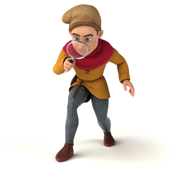 中世纪历史人物的3D插图图片下载