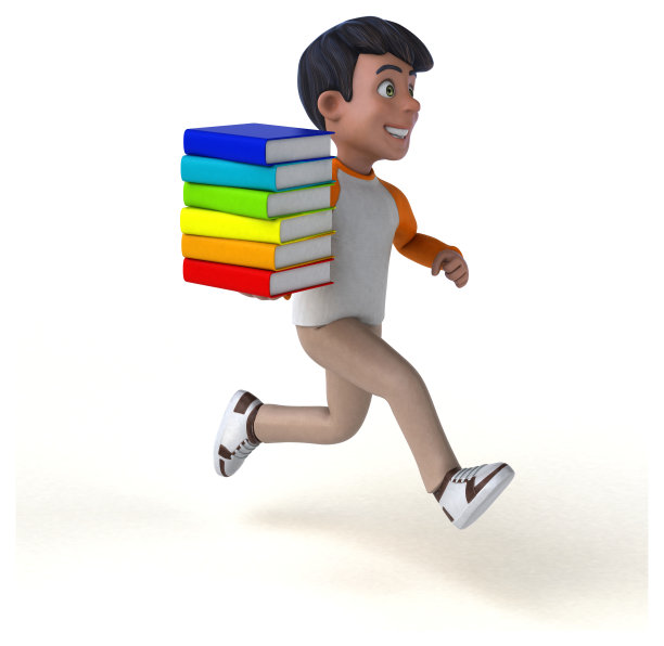 有趣的3D卡通亚洲青少年图片下载