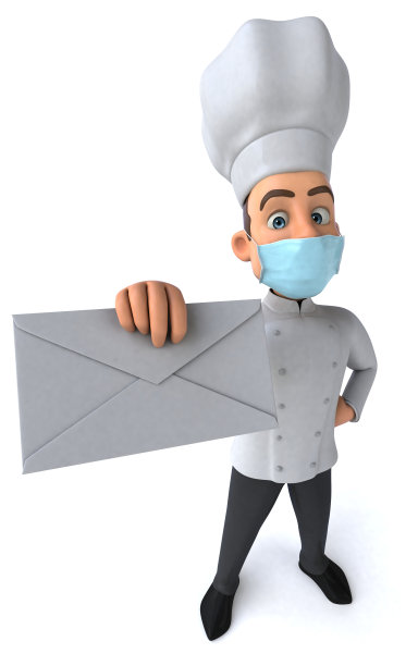 有趣的带面具的卡通厨师角色图片下载