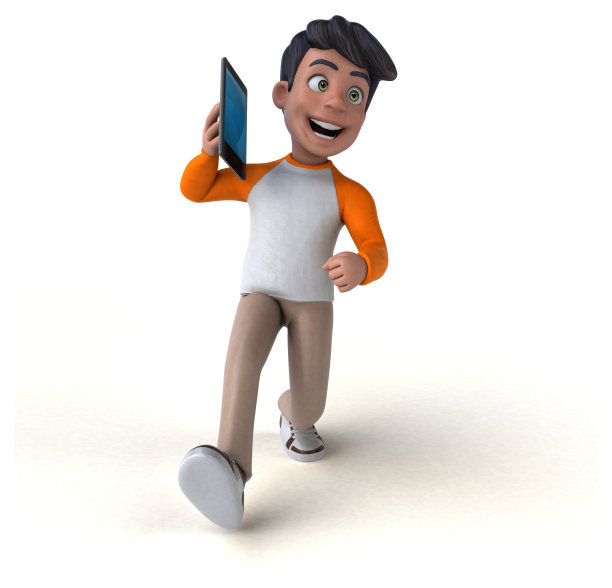 有趣的3D卡通亚洲青少年图片下载