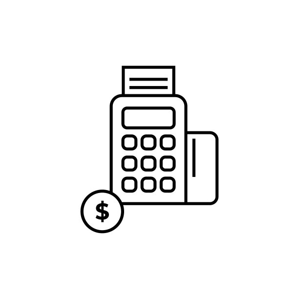 提款机与美元符号-线图标图片下载