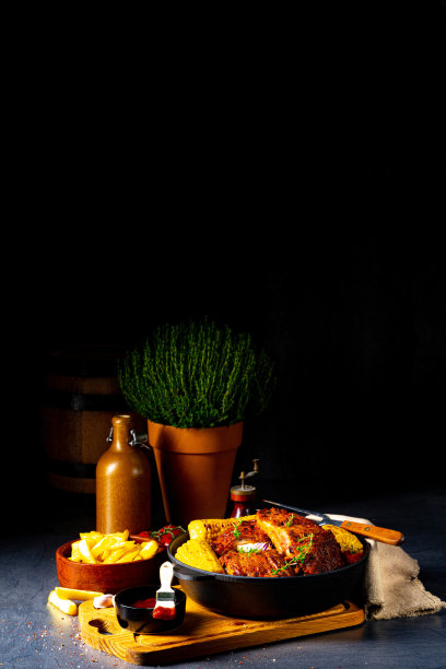 烤箱里的纯朴排骨图片下载