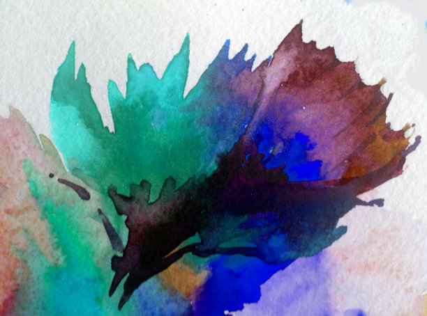 美丽温柔浪漫的夏日野花花束，取材于大自然的水彩画技法图片下载