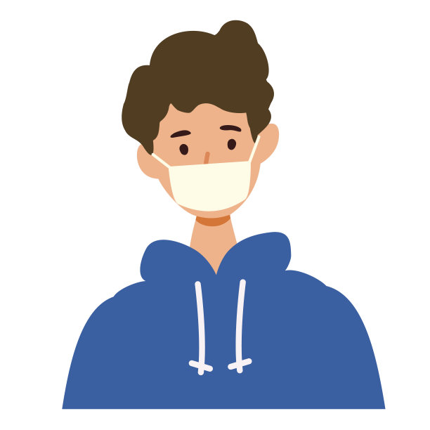 感染病毒的人的矢量图图片下载