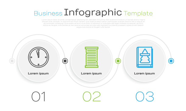 设置线时钟圣诞愿望清单模板和图片下载