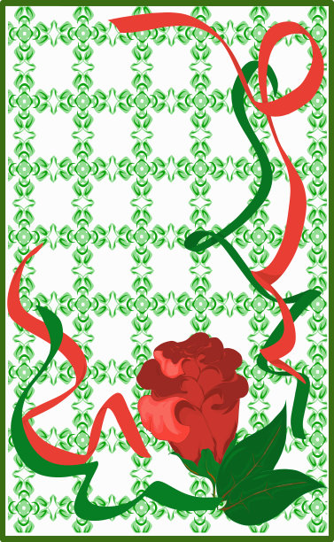 贺卡模板与红玫瑰图片下载