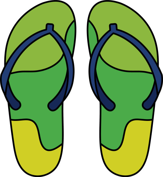 拖鞋对孤立的图标图片下载