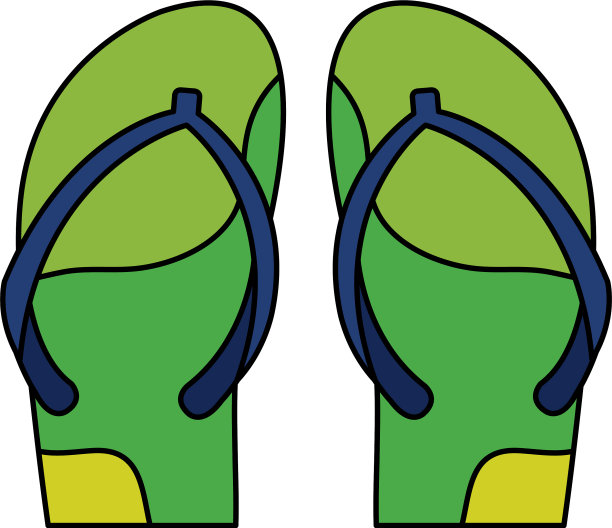 拖鞋对孤立的图标图片下载