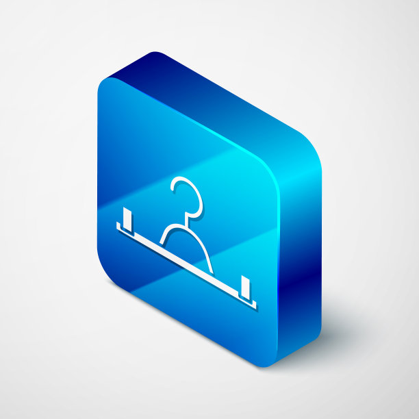 等距衣架衣橱图标孤立在白色图片下载