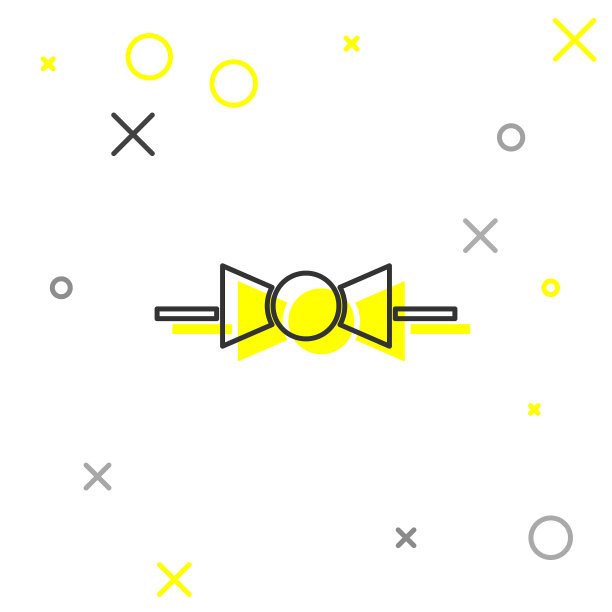 灰色线蝴蝶结图标孤立在白色图片下载