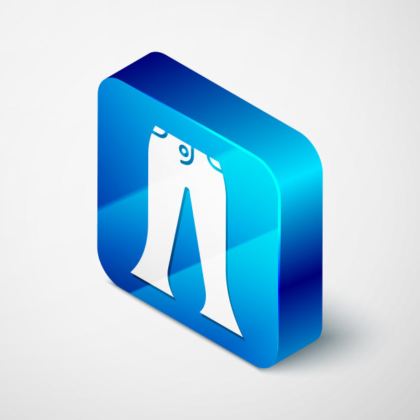 等距裤图标孤立在白色背景图片下载