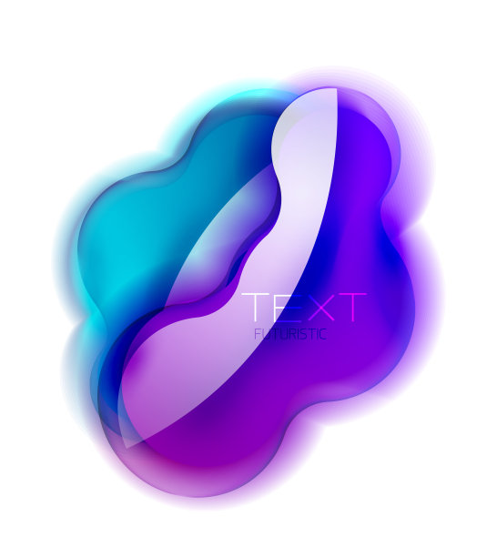 光泽抽象的形状，彩色透明的玻璃石图片下载