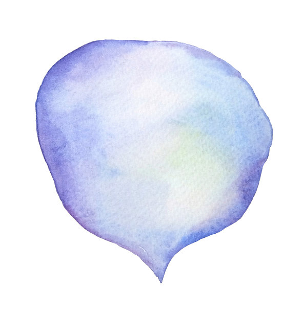 水彩抽象蓝色语音泡泡图片下载