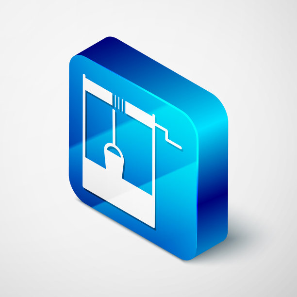 等距井与水桶和饮用水图片下载