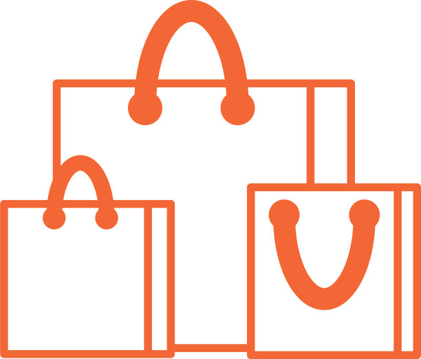 纸质购物袋孤立图标图片下载