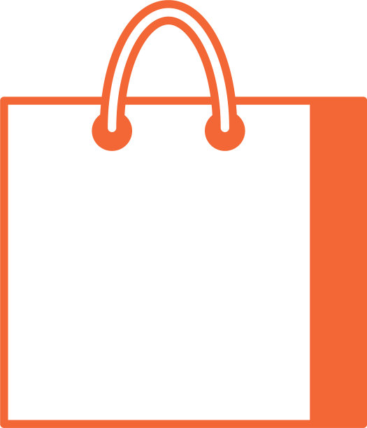 纸质购物袋孤立图标图片下载