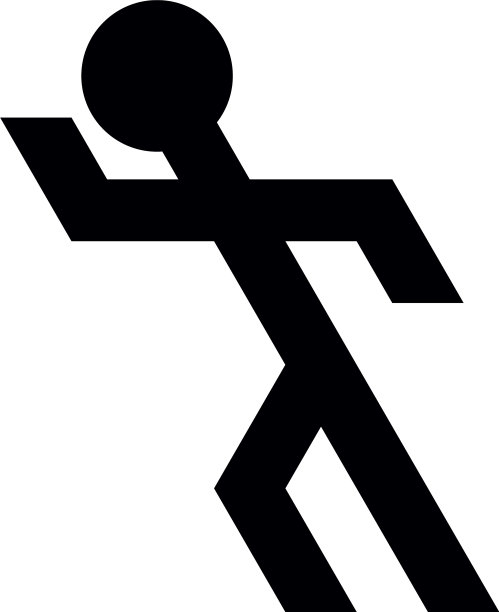 跑步的人简单的符号跑步孤立在一个图片下载