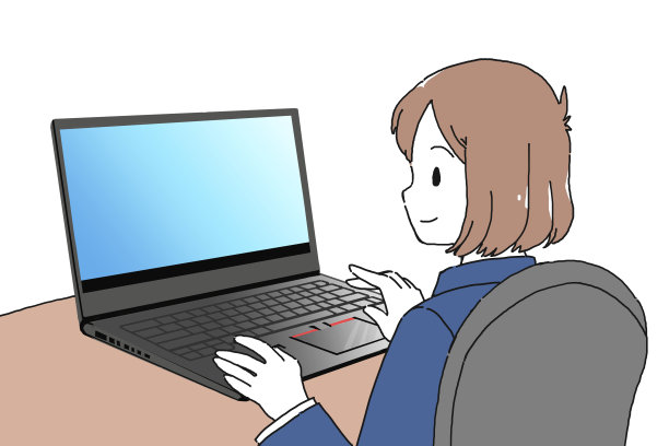 插图材料的办公室工作人员谁与个人电脑图片下载