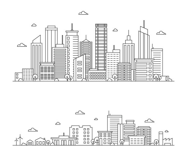 城市景观轮廓图片下载