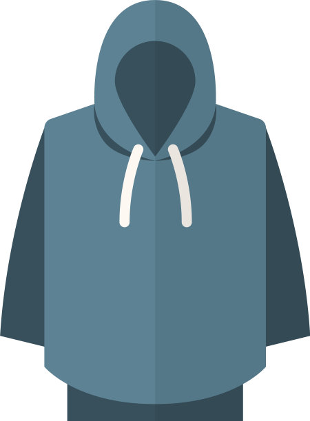 帽衫孤立的平面图标图片下载