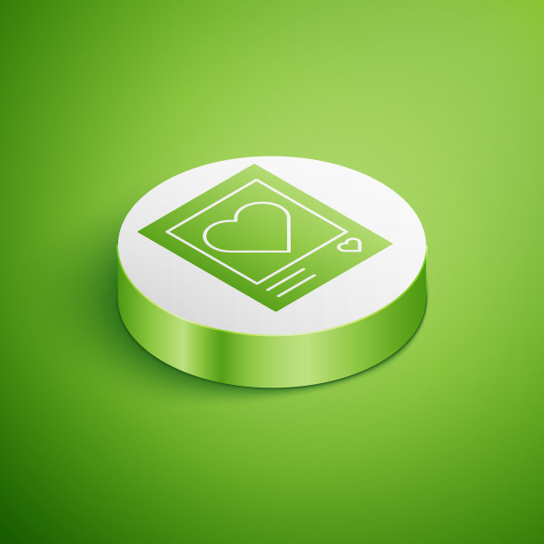 等距空白相框和心形图标图片下载