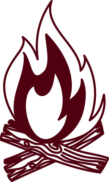 火木野营孤立的图标图片下载