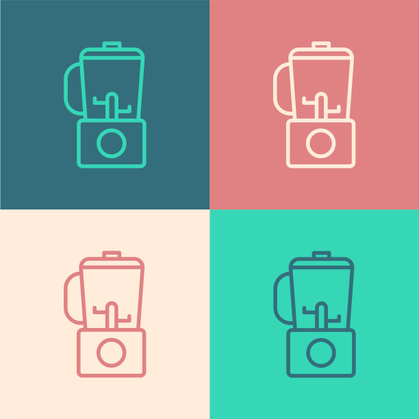 颜色线搅拌机图标隔离颜色图片下载